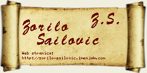 Zorilo Sailović vizit kartica